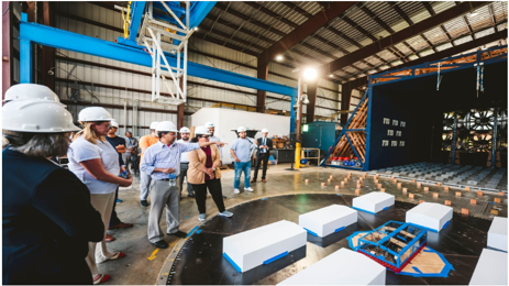 Researchers at the wind wall