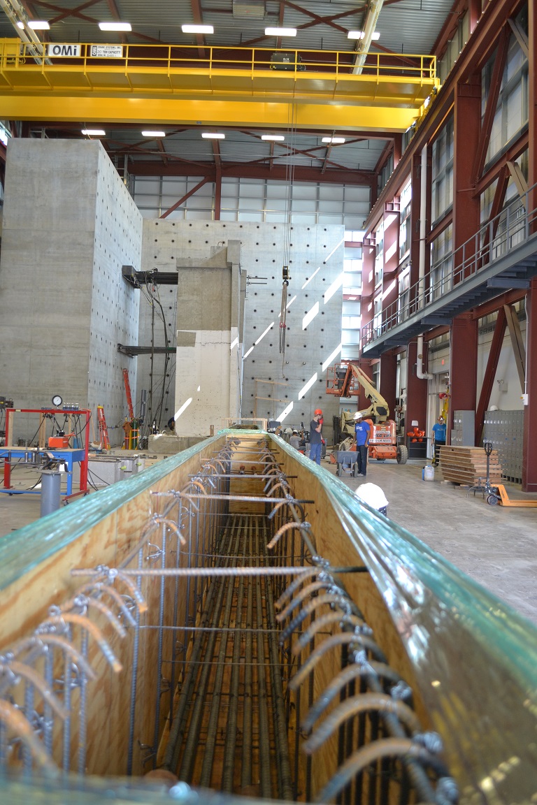 setting up for a beam pour