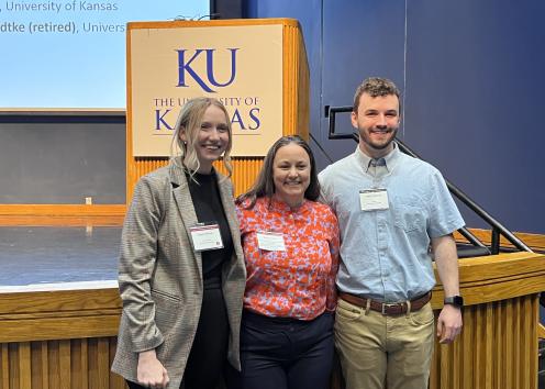 Graduate students Colton Chapman and Megan Wittman received awards